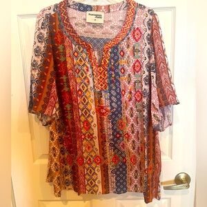 # Beautiful BoHo print top - 2X
